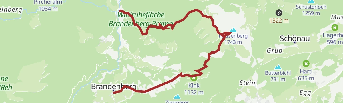 Route map: Tag 2: 4 Tage - 4 Gipfeltour